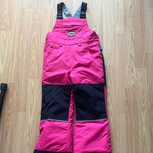 Deux par Deux Pink and Black Kids Overalls